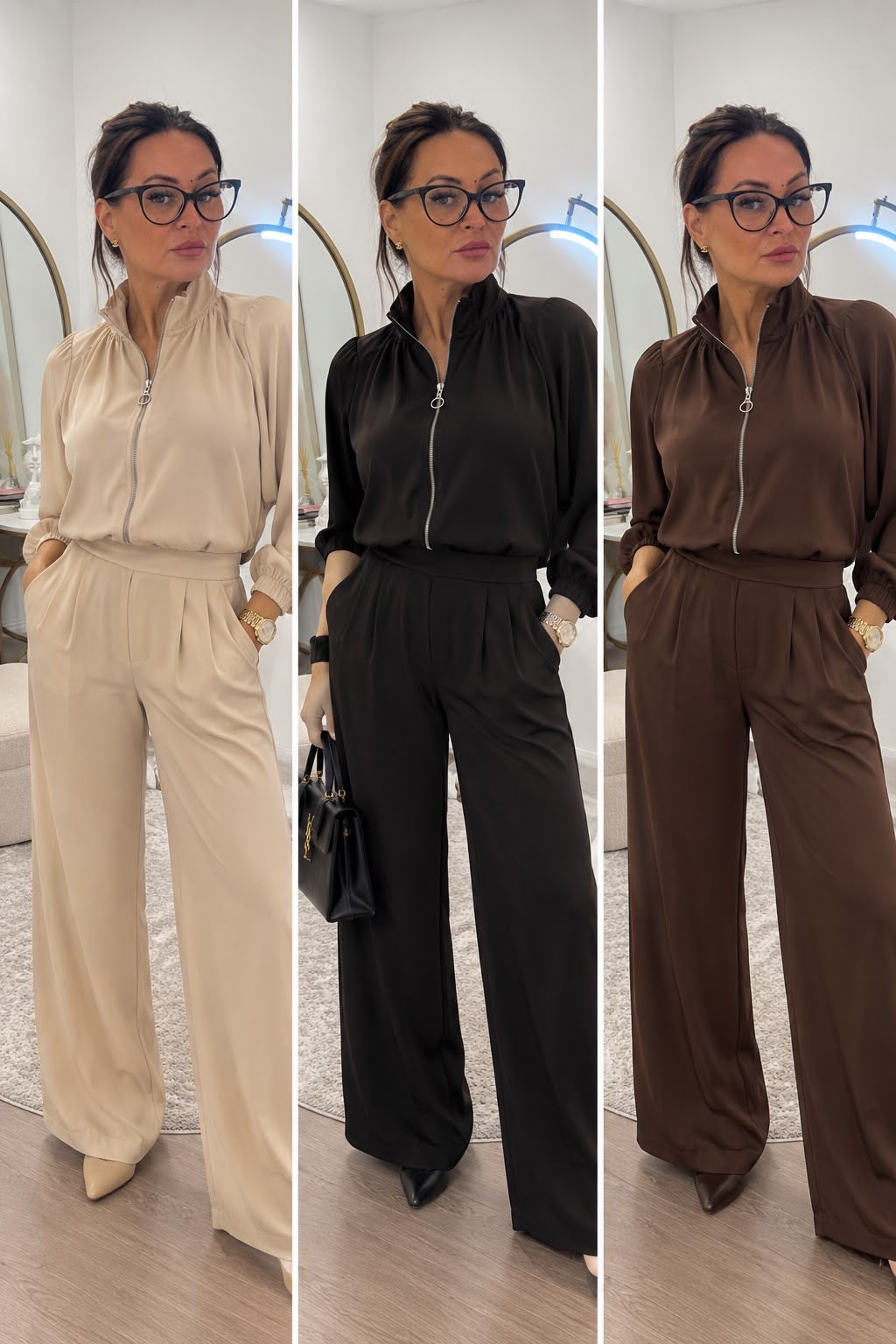 Satin Wide Leg Co-Ord Set
