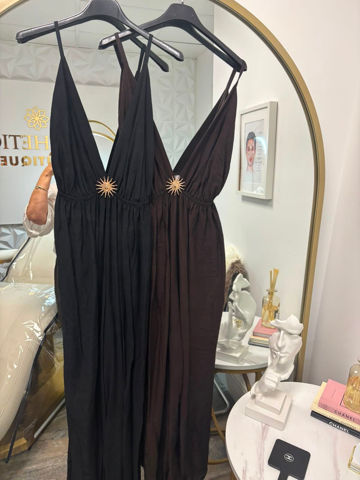 Sunburst Detail Maxi Dress