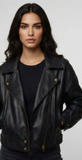 Faux Leather Biker Jacket