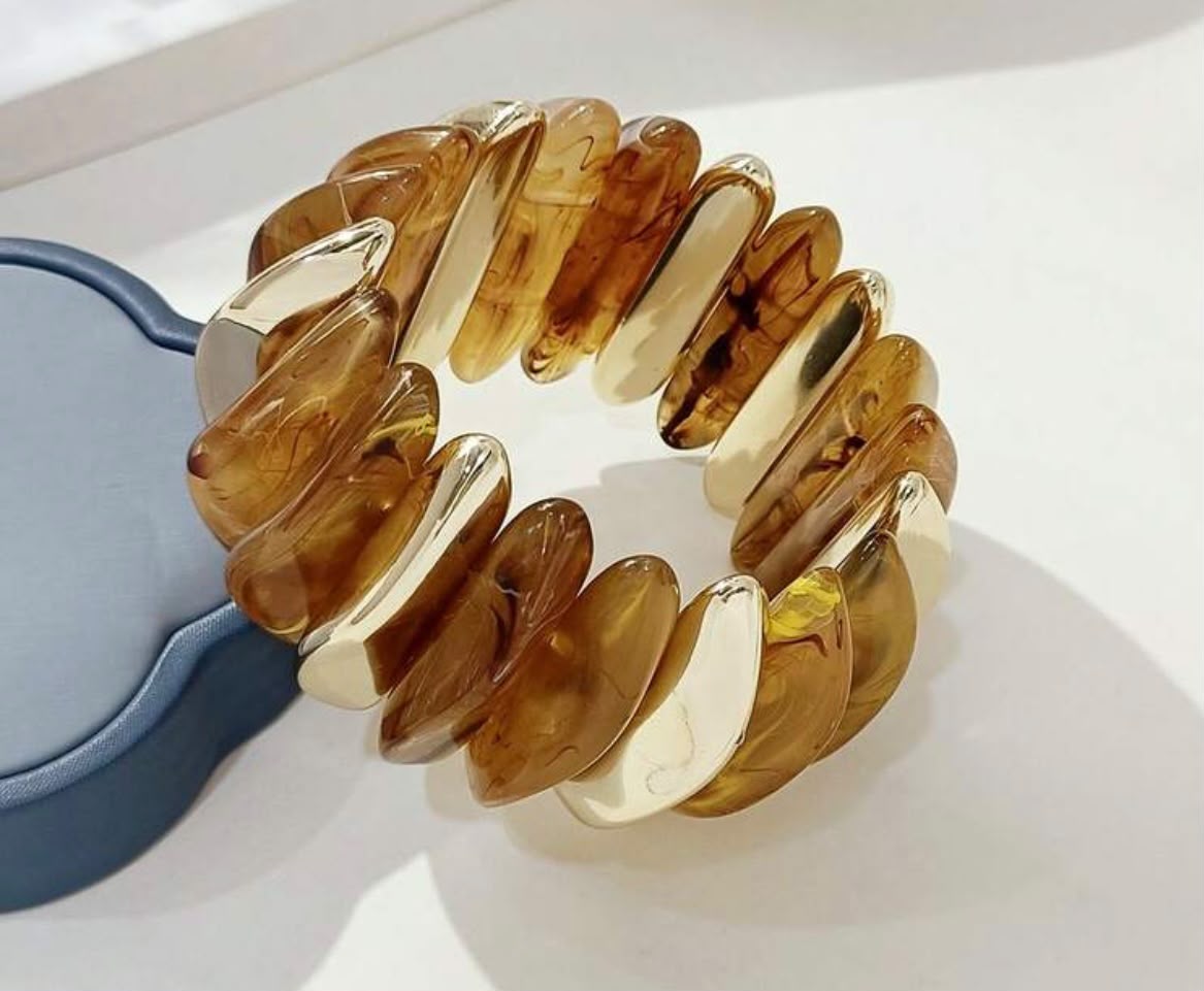 Marbled Resin Stretch Bracelet