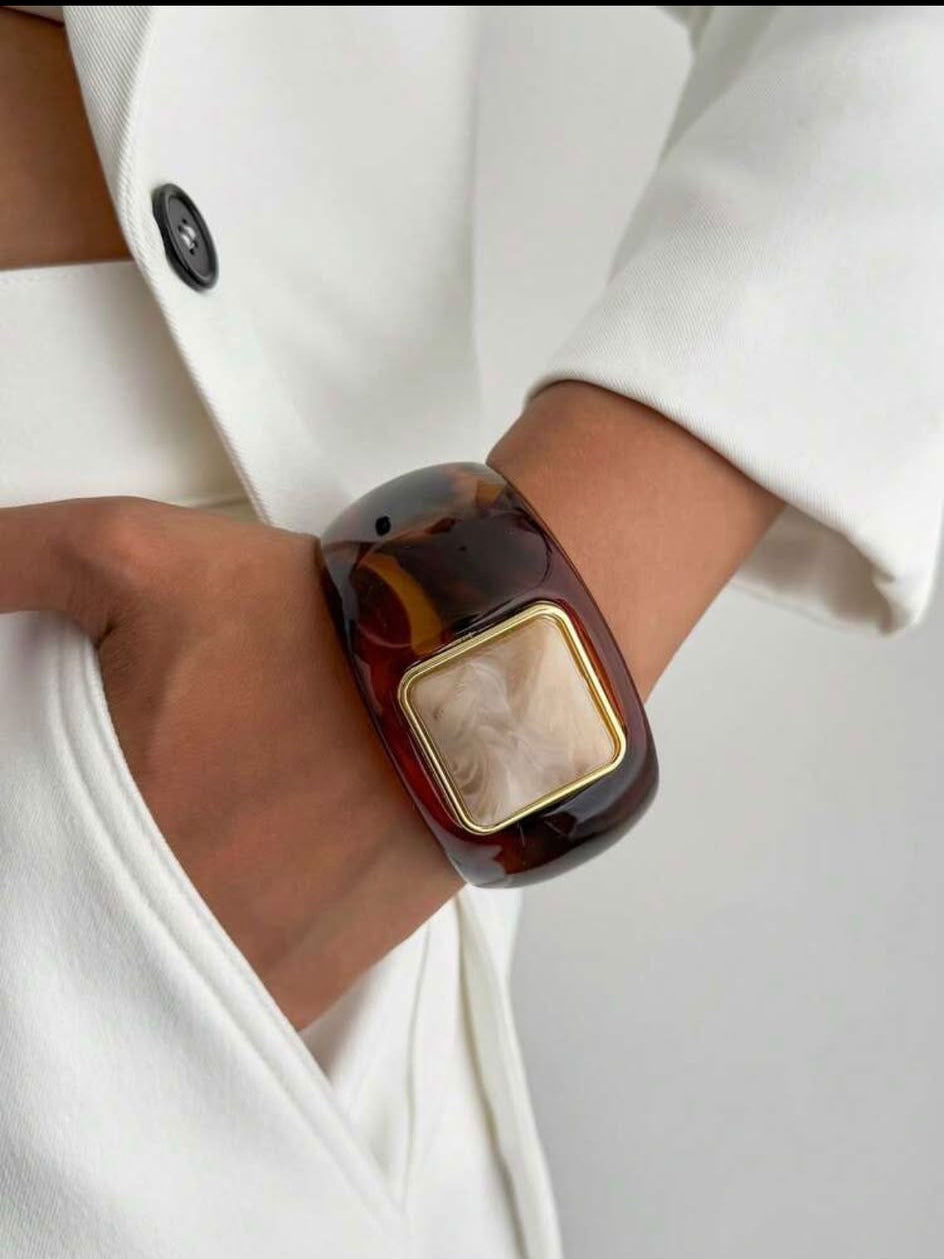 Tortoiseshell Statement Cuff Bracelet
