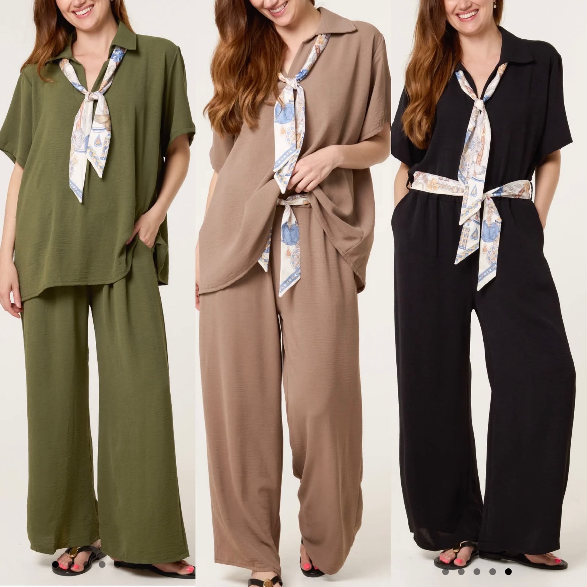Scarf Detail Lounge Co-Ord Set