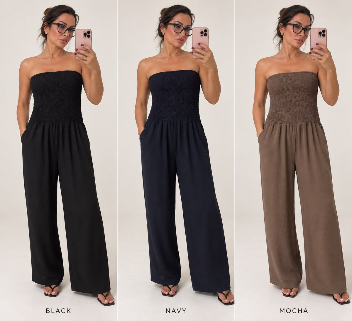 Bandeau Wide Leg Jumpsuit