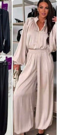 Satin Wide Leg Co-Ord Set