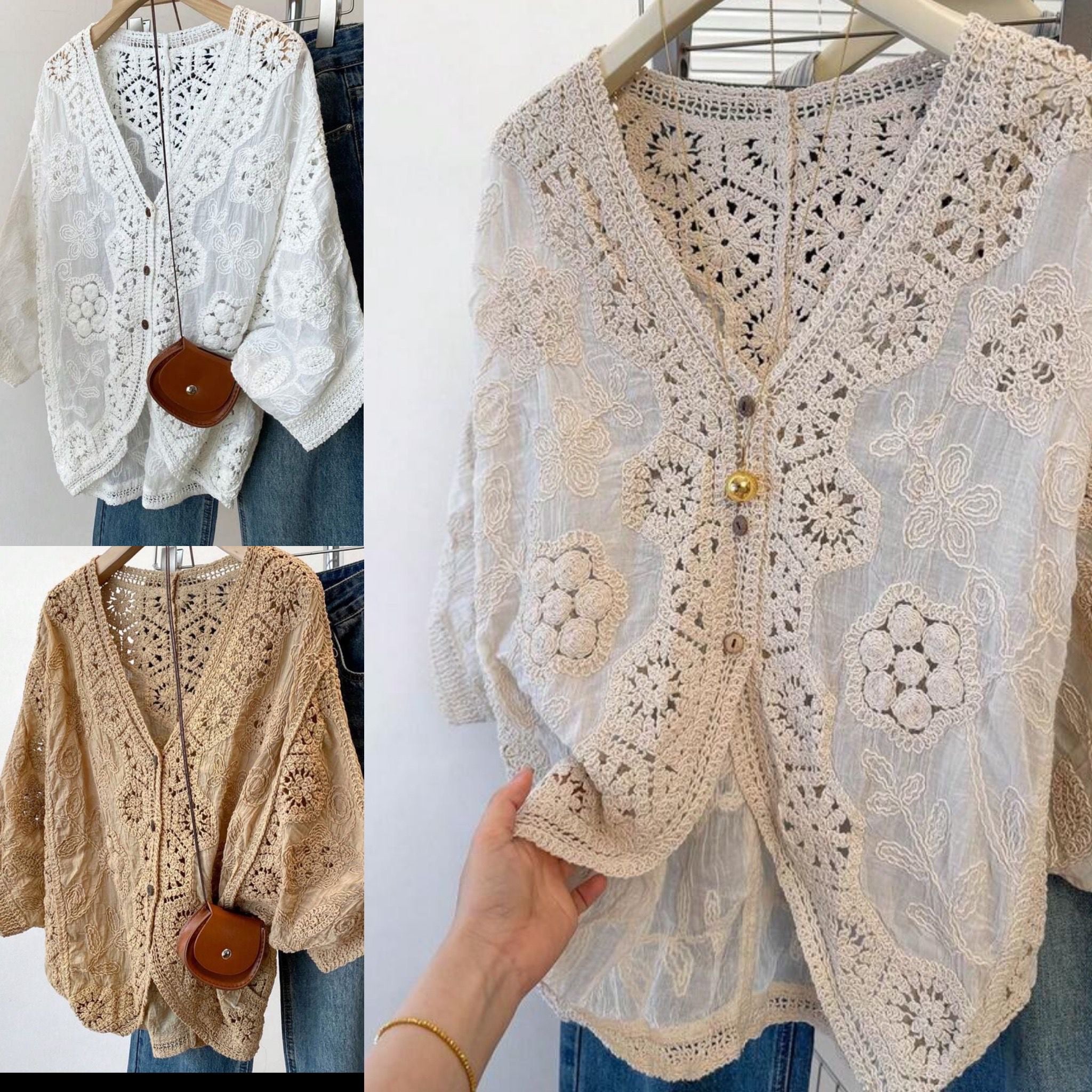 Boho Crochet Lace Cardigan