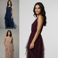 Layered Tulle Midi Dress