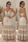 Embellished Tiered Maxi Dress