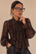 Lace Detail Chiffon Blouse