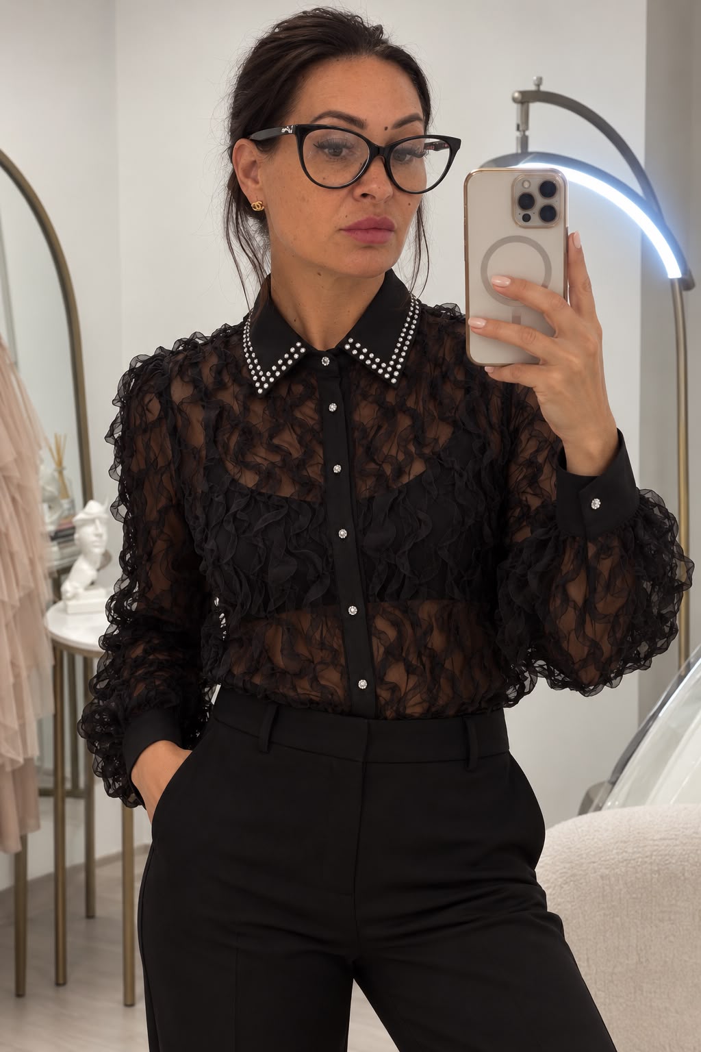 Sheer Textured Blouse