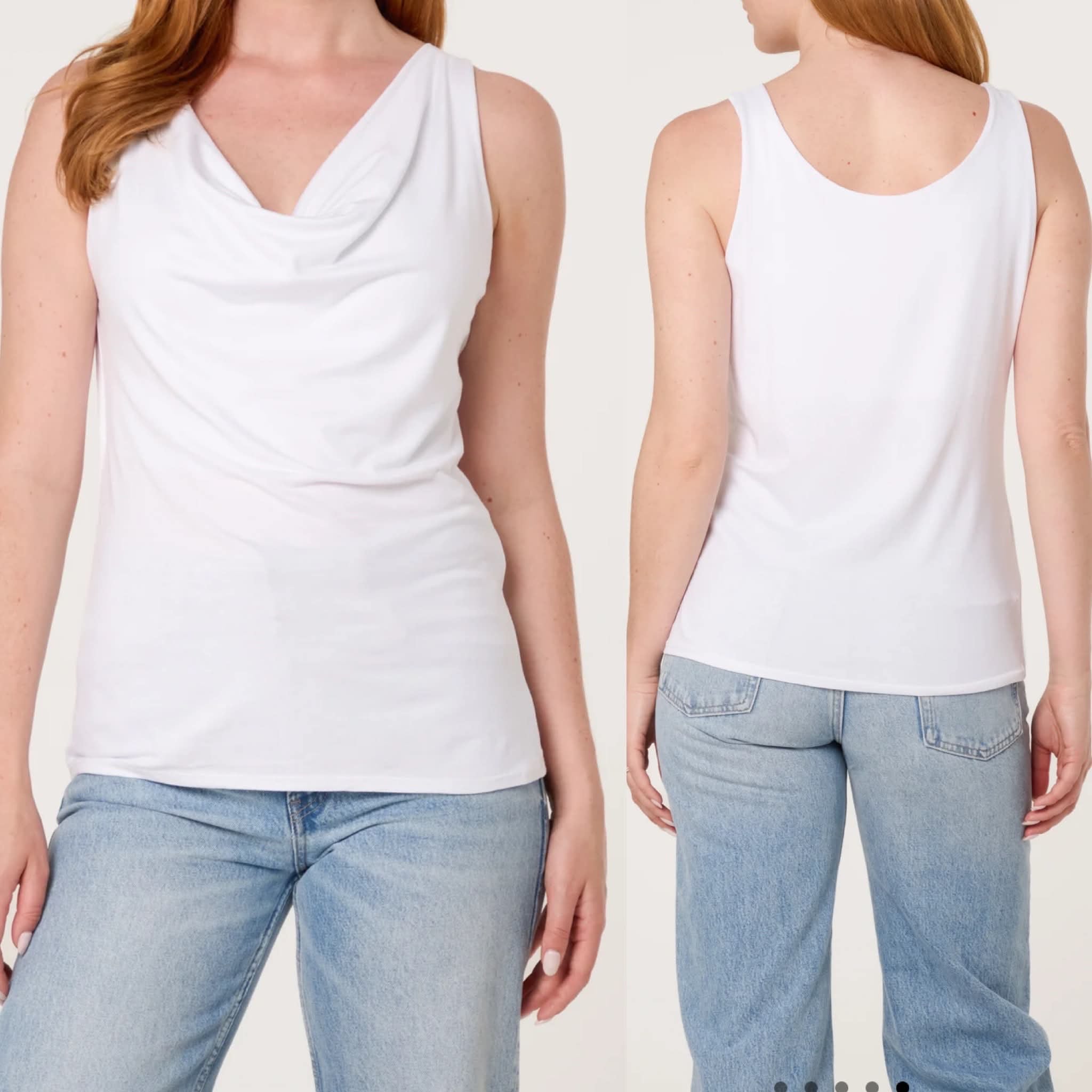 Drape Neck Sleeveless Top