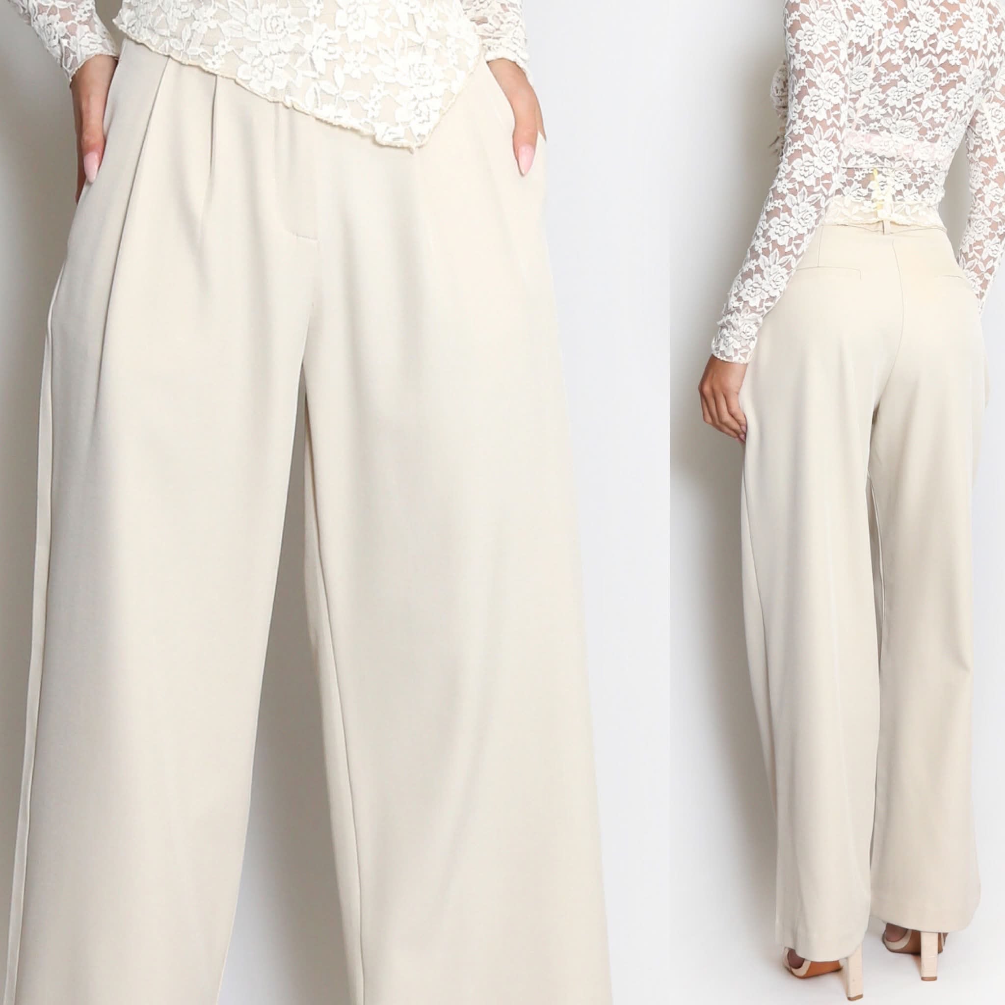 Tailored Wide-Leg Trousers