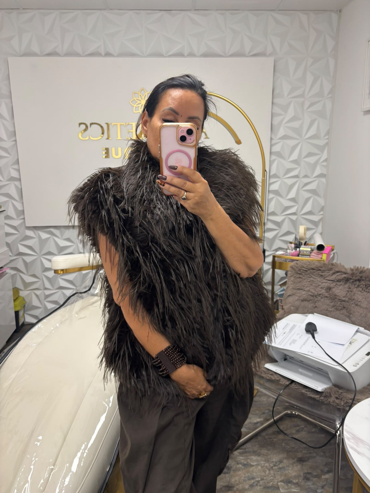 Luxe Shaggy Faux Fur Gilet