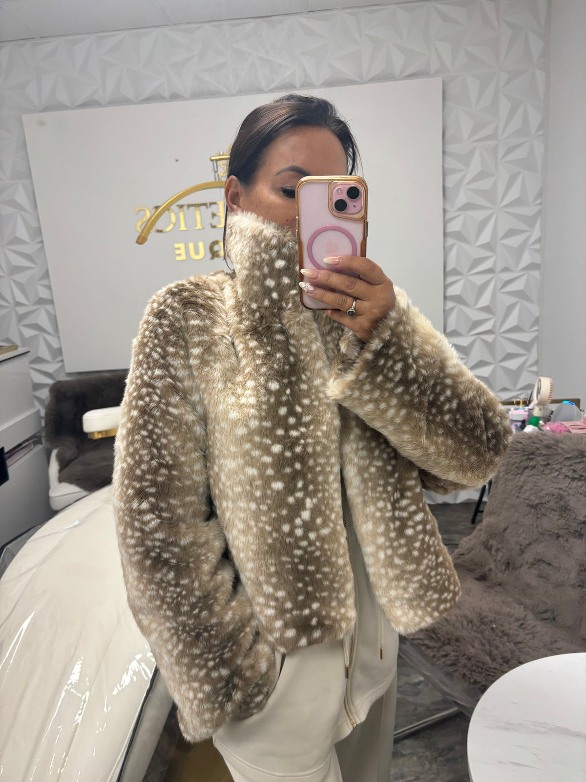 Bambi faux fur coat