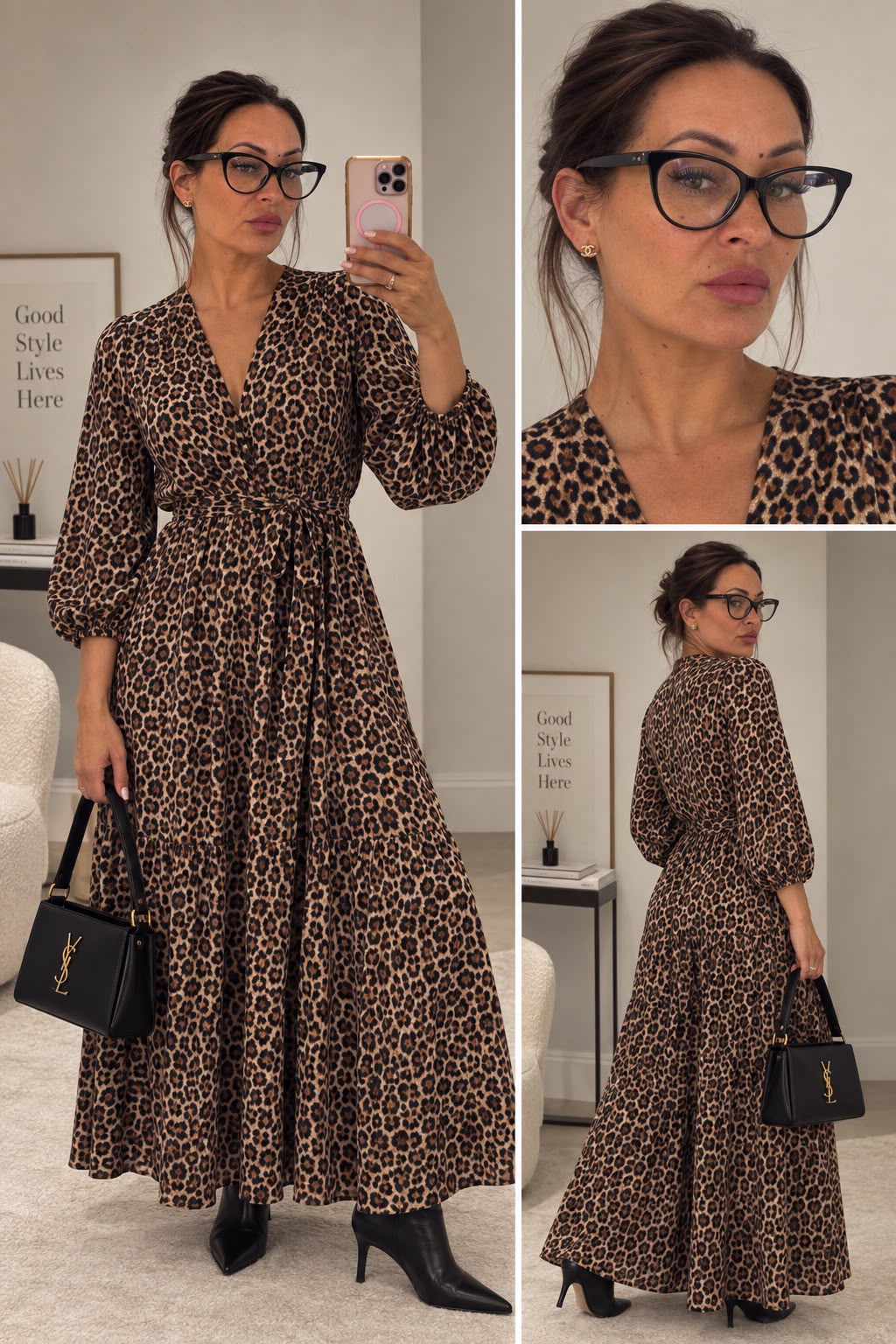 Leopard Print Midi Dress
