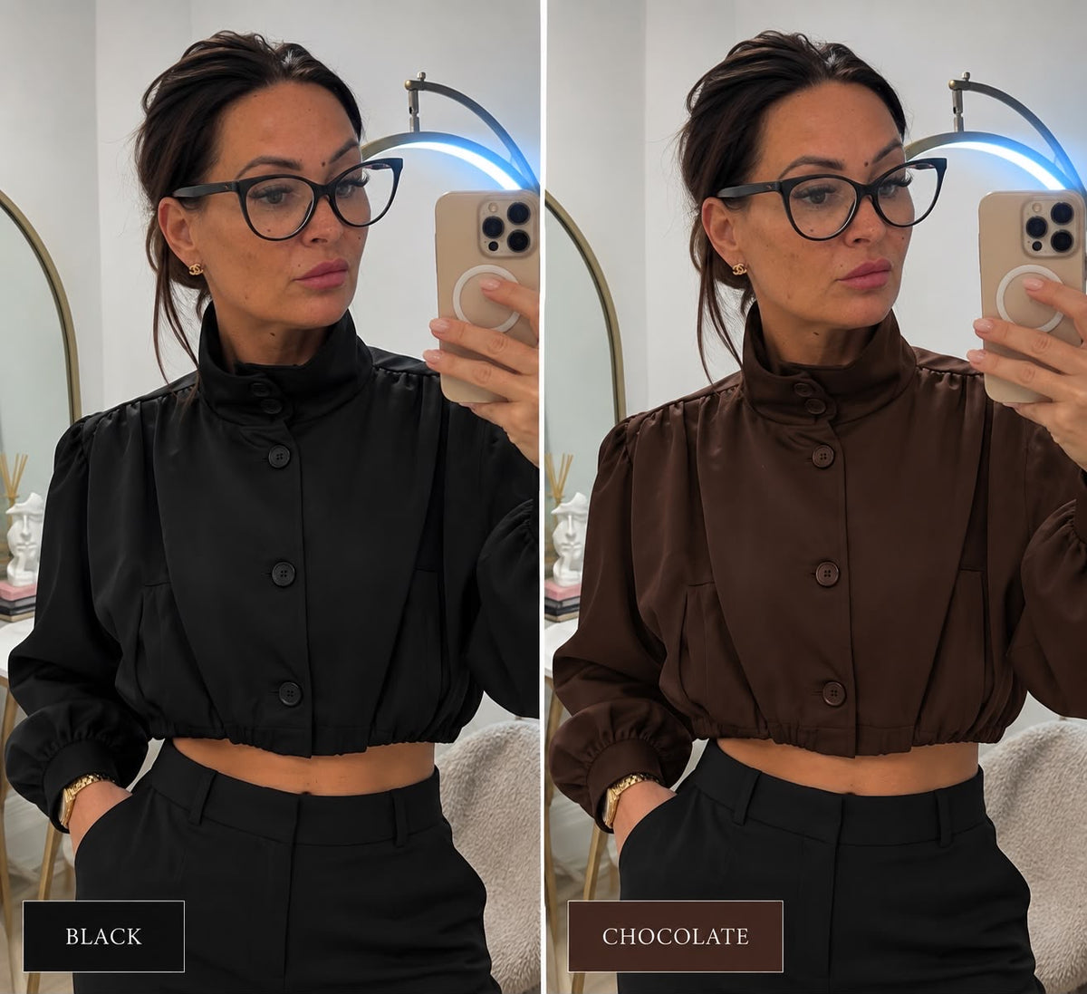 Cropped Bomber Jacket