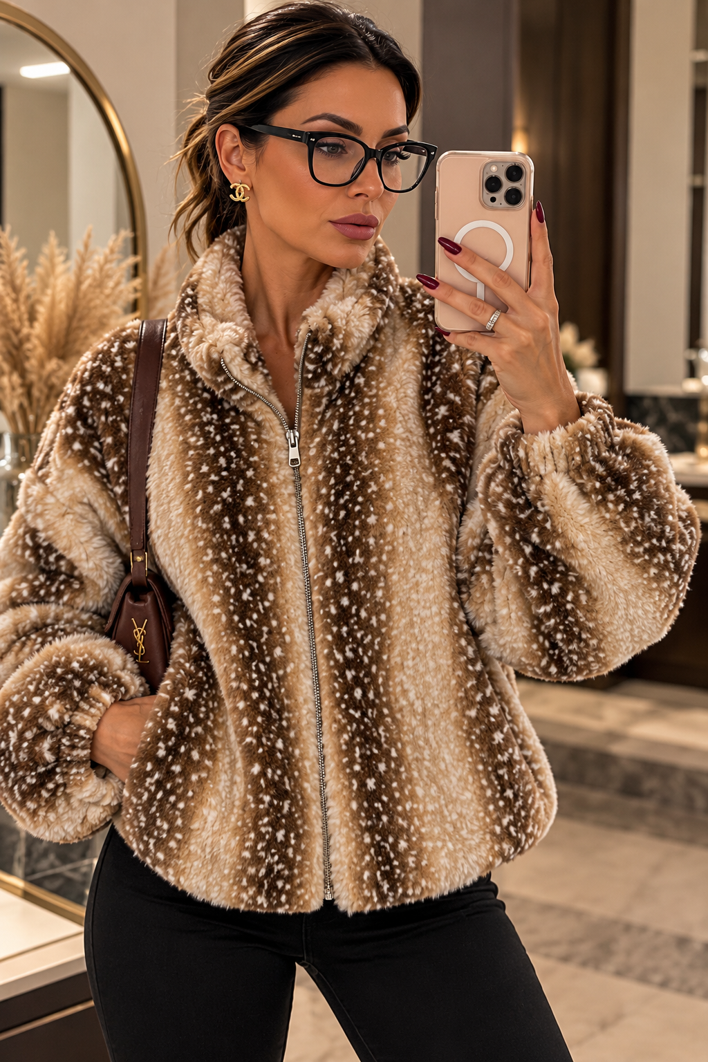 Bambi zip up coat
