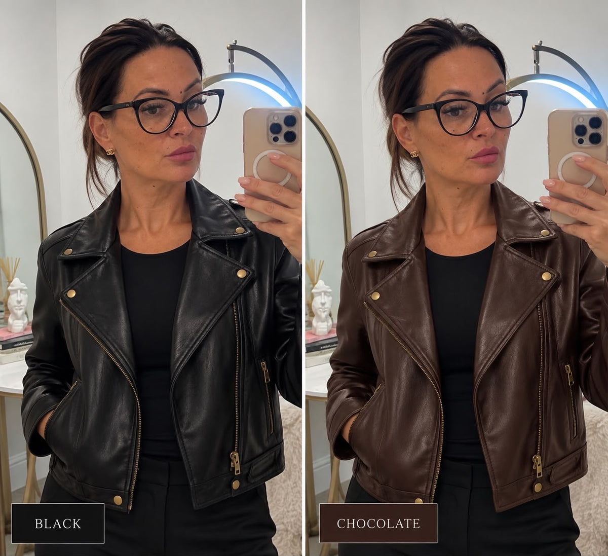 Faux Leather Biker Jacket