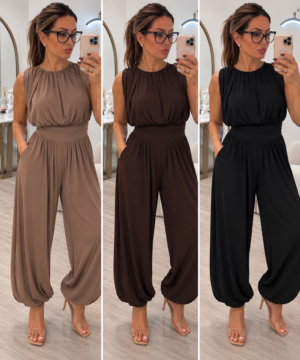 Chocolate Drape Jumpsuit