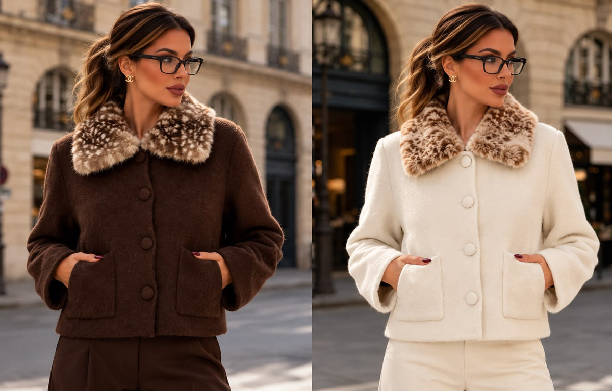 Faux Fur Collar Jacket