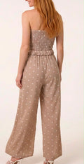 Polka Dot Bandeau Jumpsuit