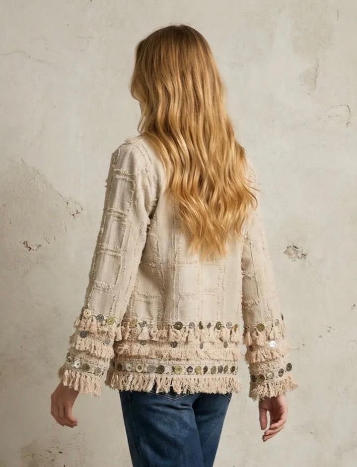 Embellished Fringe Detail Jacket