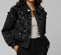 Embellished Black Bomber Jacket