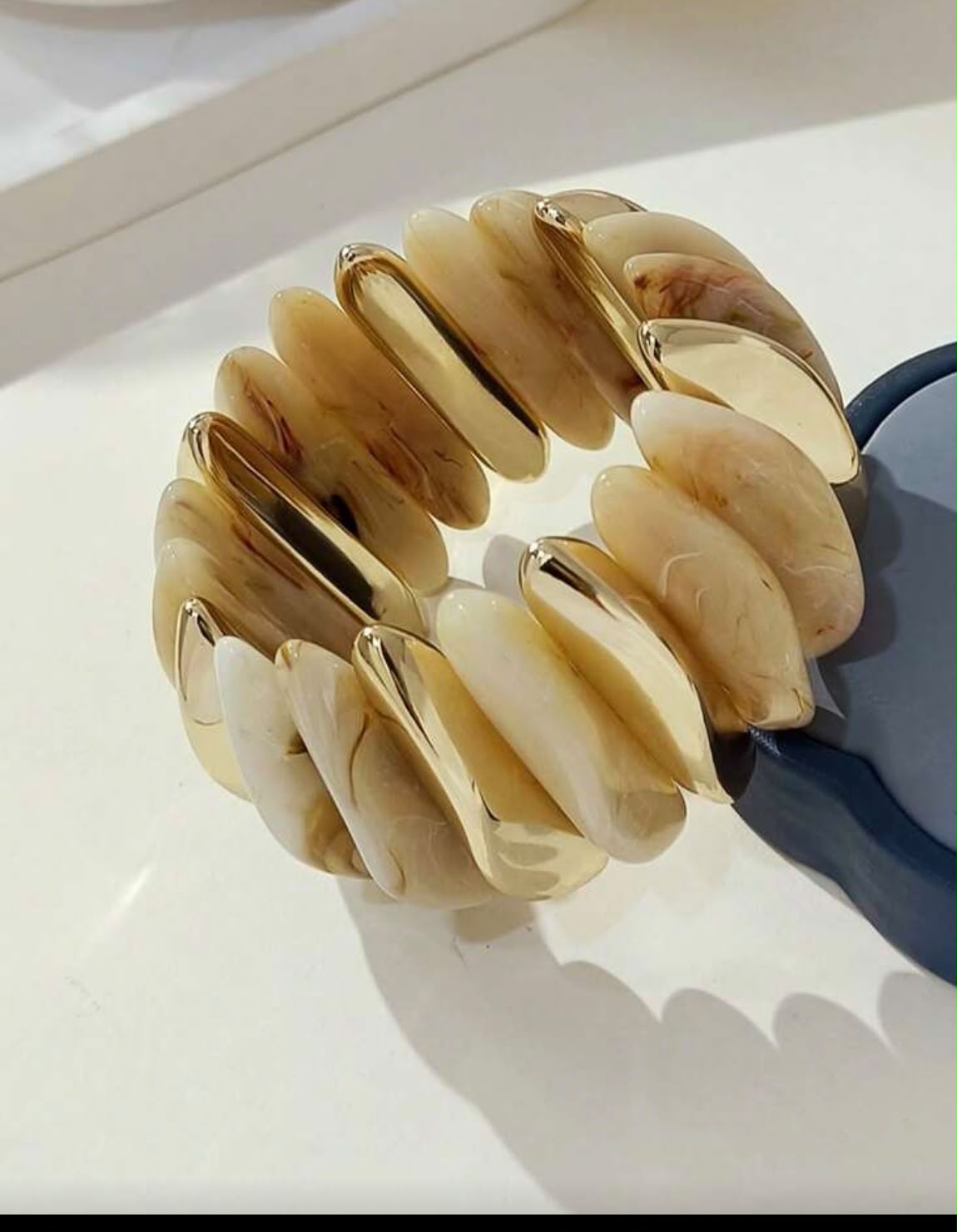 Marbled Resin Stretch Bracelet