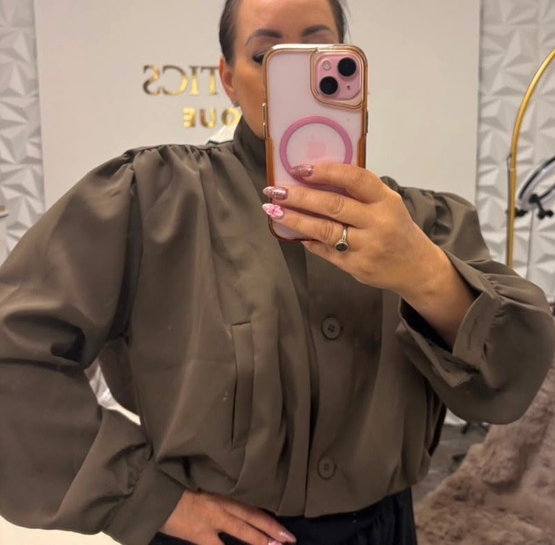 Cropped Bomber Jacket