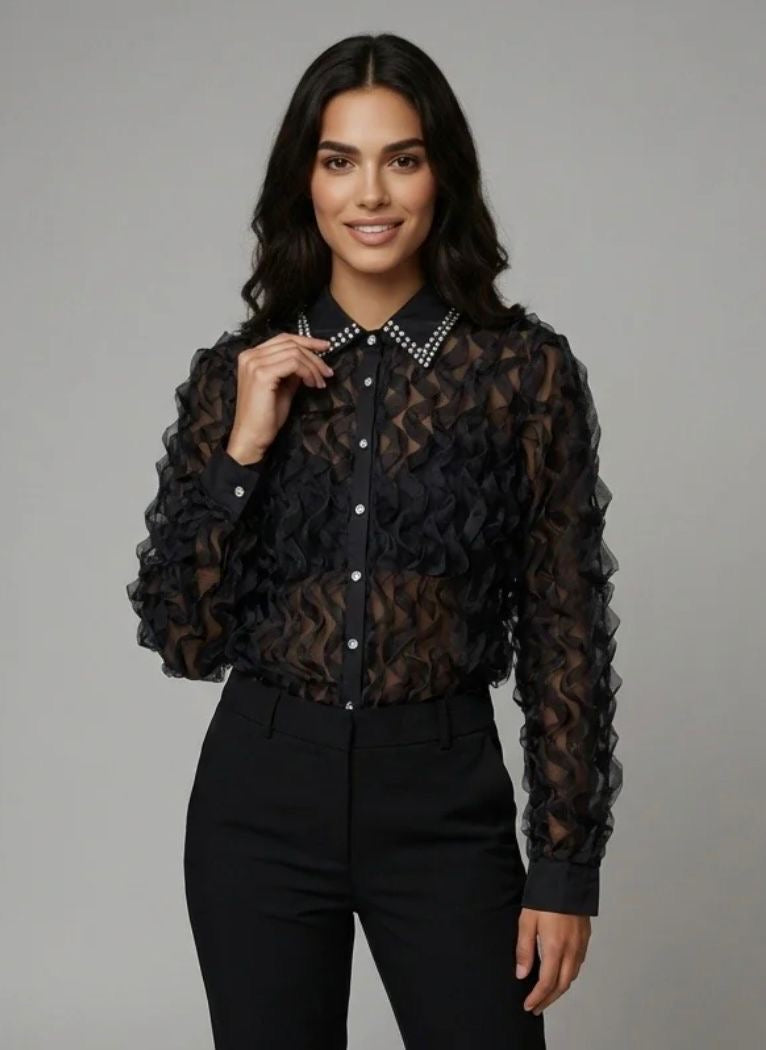 Sheer Textured Blouse