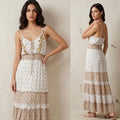 Embellished Tiered Maxi Dress